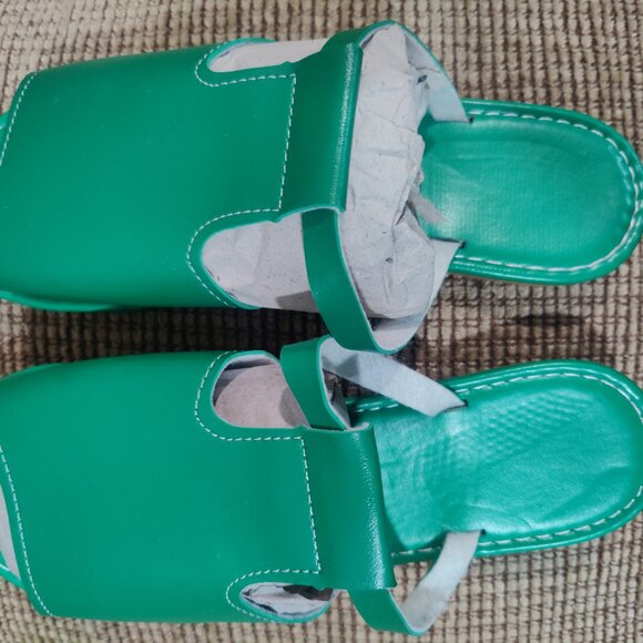 A 2 for 1 special on summer slides Vibrant Red and Green Summer Slide Sandals - Picture 14 of 16